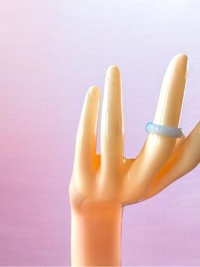 Natural Aquamarine Band Ring - Fashionable Wearable Accessory